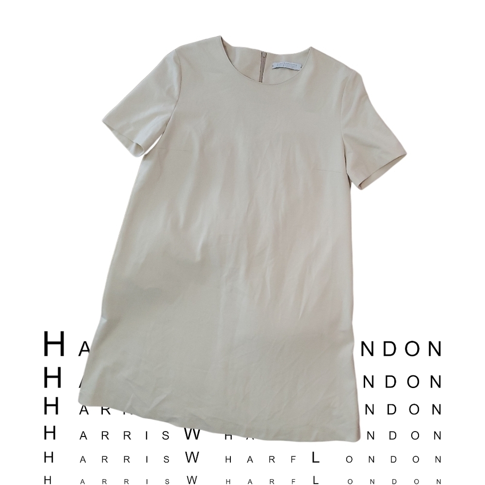 Harris Wharf London Minimalist Cream Shift Dress Size 44 IT Women's Size 8